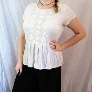 Tribal White Rue21 Blouse